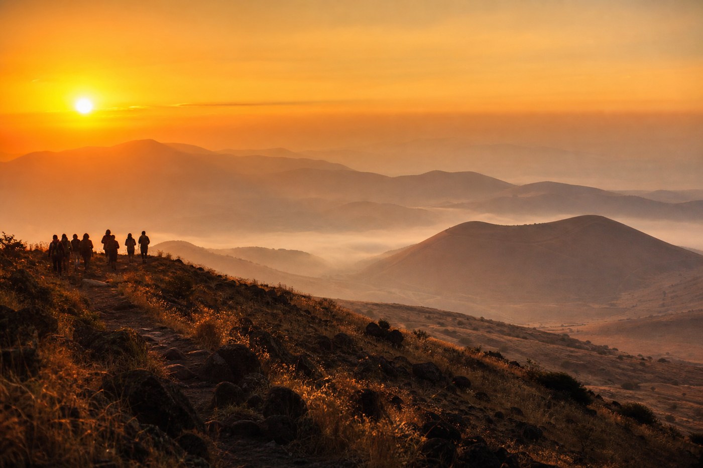Sunset over Golan ridge